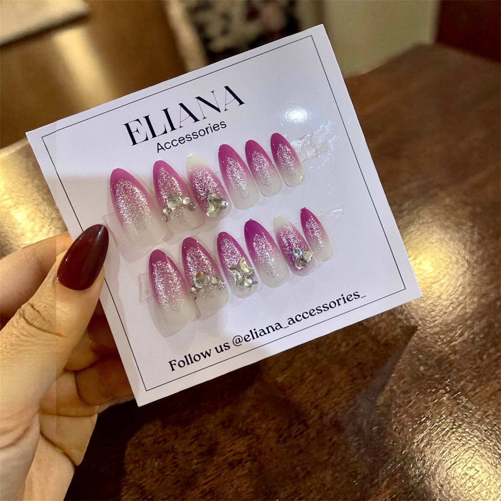 Purple Ombre Press-On Nails